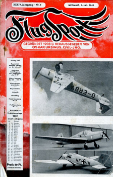 Flugsport 1942 Heft 01 v. 07.01.1942