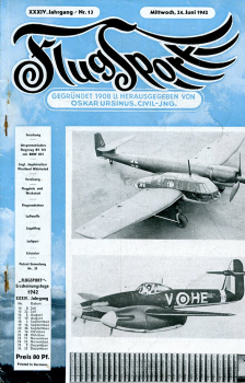Flugsport 1942 Heft 13 v. 24.06.1942