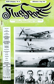 Flugsport 1942 Heft 16 v. 05.08.1942