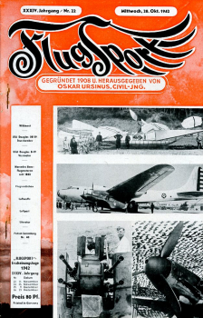 Flugsport 1942 Heft 22 v. 28.10.1942