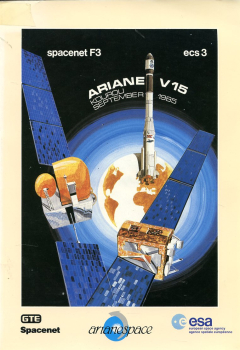 Ariane V15 Launch - spacenet F3 - ECS3: Kourou, September 1985