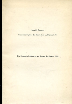 Die Deutsche Lufthansa am Beginn des Jahres 1963