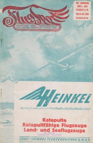 Flugsport 1929 Heft 21 v. 16.10.1929: Illustrierte technische Zeitschrift und Anzeiger für das gesamte Flugwesen
