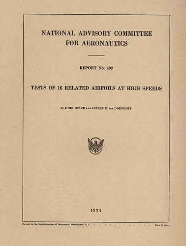 NACA Report No. 492: Tests of 16 Related Airfoils at High Speed