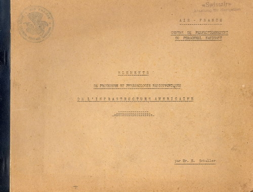 Elements de Procedure et Phraseologie Radiophoniques de l'infrastructure Americaine