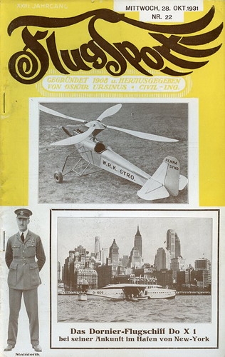 Flugsport 1931 Heft 22 v. 28.10.1931