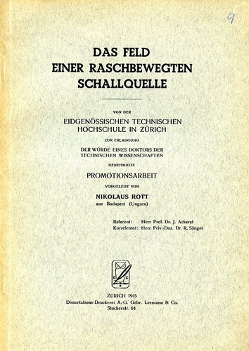 Das Feld einer raschbewegten Schallquelle