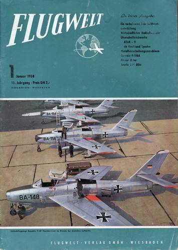 Flugwelt - 1958 Heft 1 Januar: Offizielles Organ des Bundesverbandes der Deutschen Luftfahrtindustrie e.V.