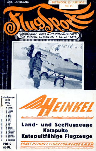 Flugsport 1930 Heft 13 v. 25.06.1930: Illustrierte technische Zeitschrift und Anzeiger für das gesamte Flugwesen