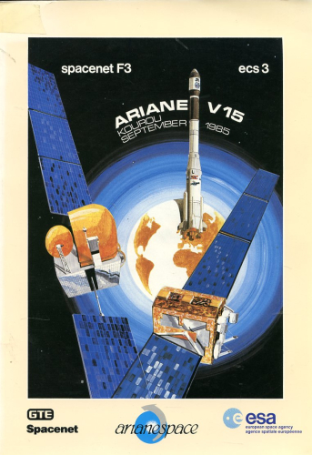 Ariane V15 Launch - spacenet F3 - ECS3: Kourou, September 1985