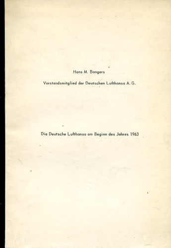 Die Deutsche Lufthansa am Beginn des Jahres 1963