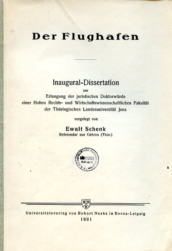 Der Flughafen: Inaugural-Dissertation